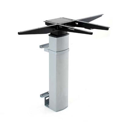 Wall mounted Electric Desk Frame | 1-Column | Argent
