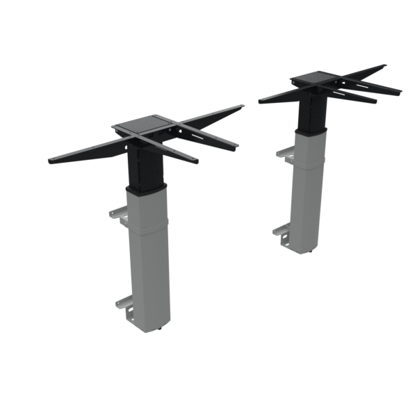 Wall mounted Electric Desk Frame | 2-Columns | Argent